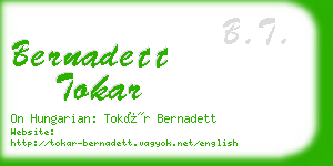 bernadett tokar business card